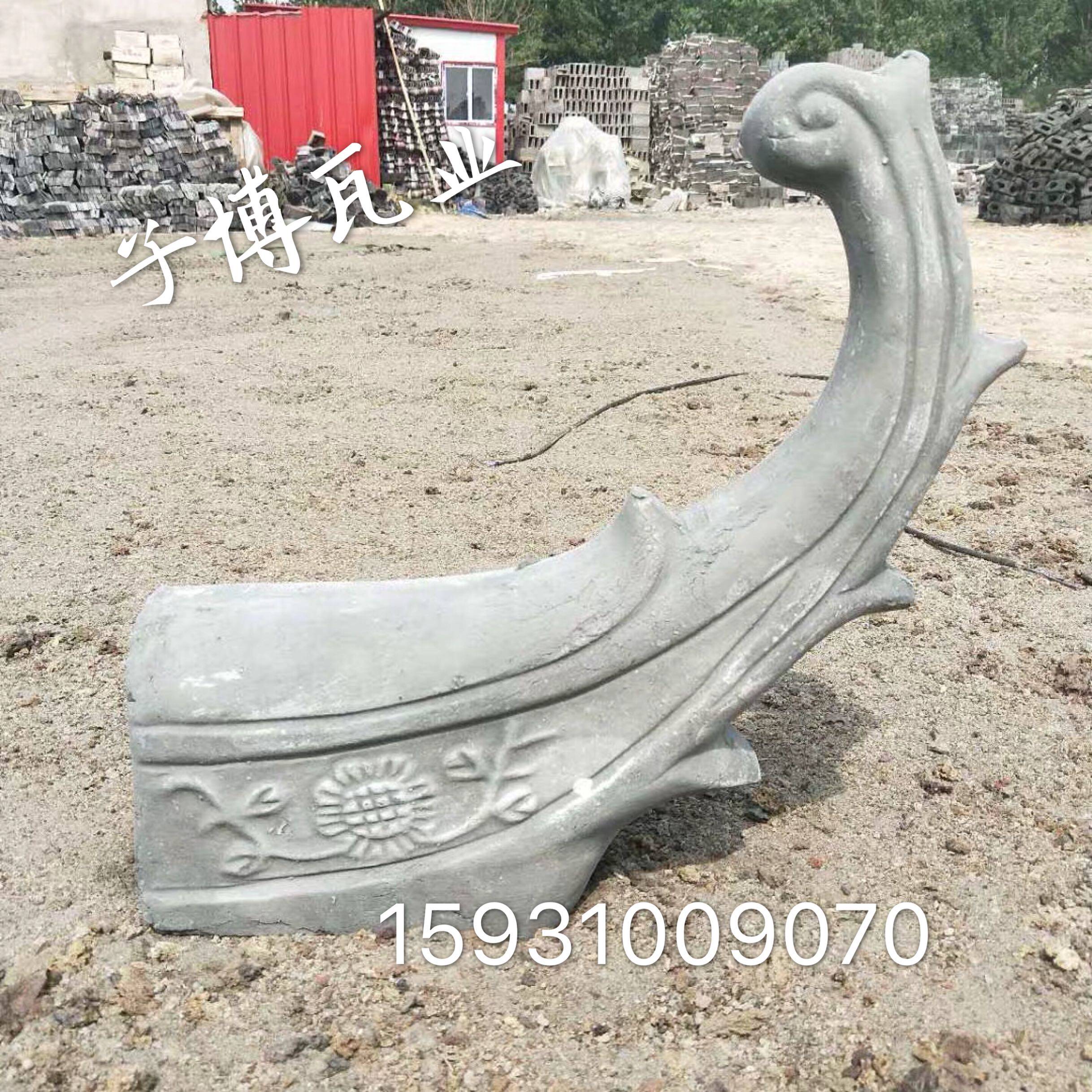 古建翘角仿古屋脊翘角仿古青瓦飞檐翘角翘角瓦五脊六兽屋脊正吻瓦