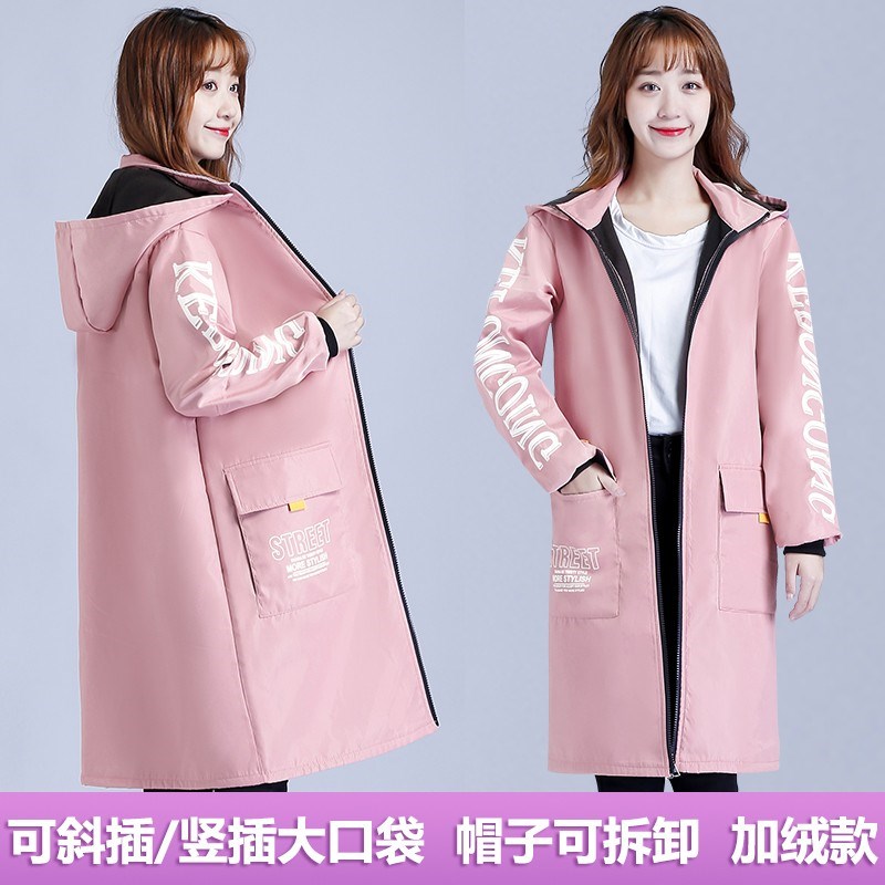 冬天穿的款衣加厚加绒男耐脏大人秋冬季罩衣女长款韩式韩版短罩褂