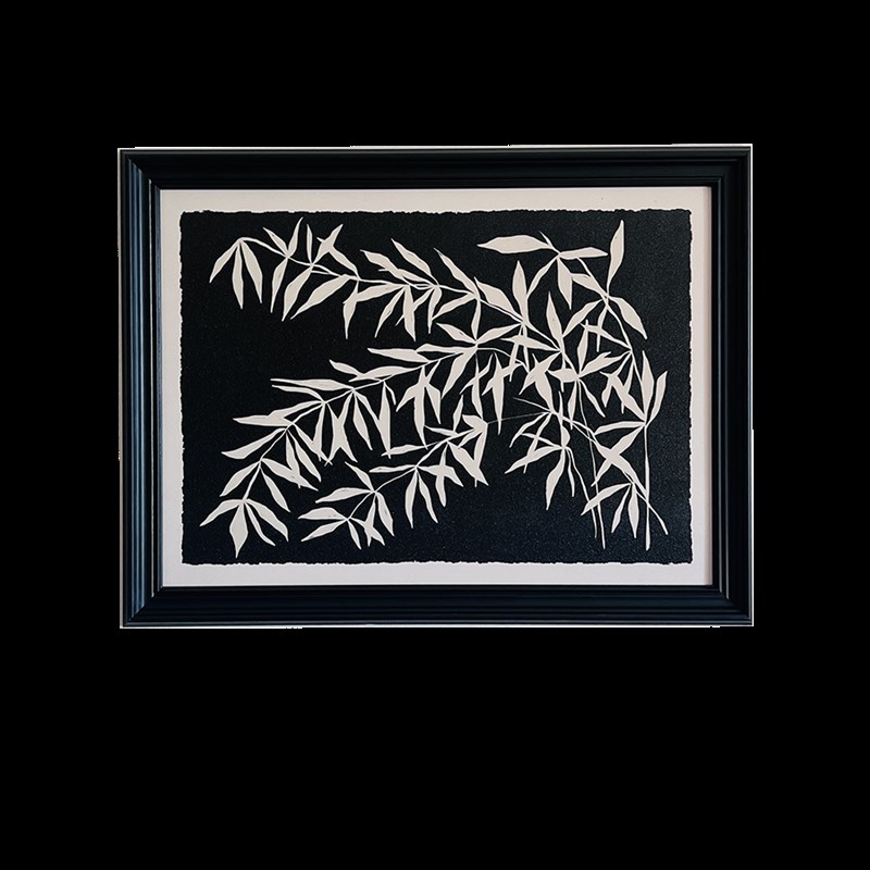 高级感轻法式中古风装饰画客古复厅卧室抽象餐厅挂画时尚黑框壁画