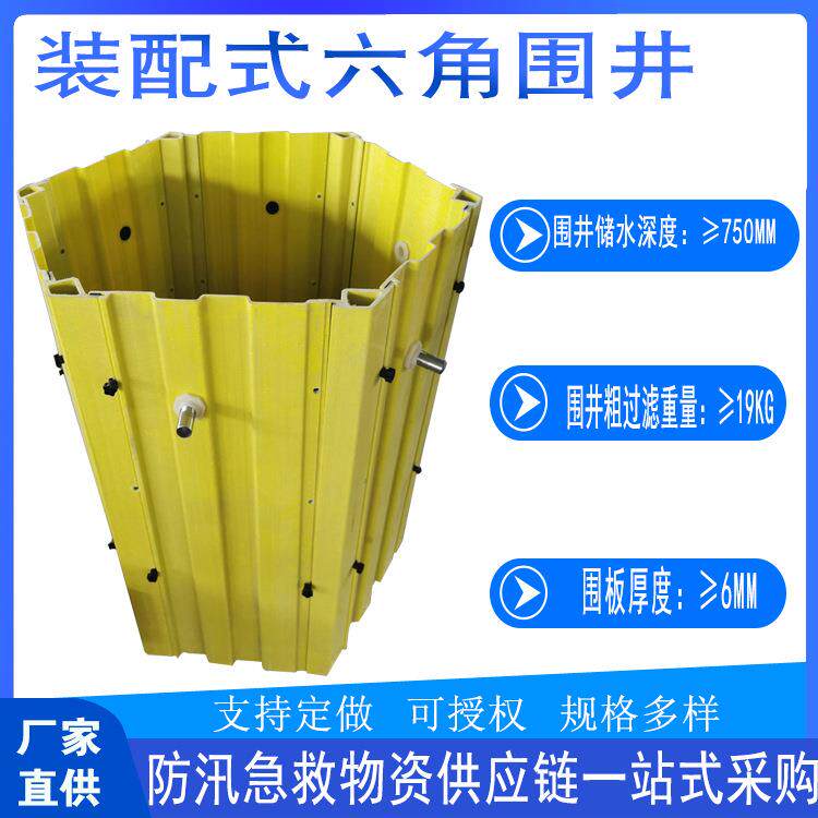 组合式防汛挡水墙装配式六角围井防洪抗灾应急堵水板防管涌挡板