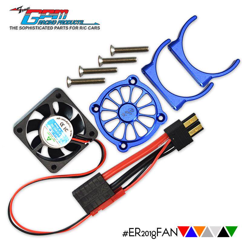 RCTRAXXASEREVO2.086086-4铝合金马达散热器带风扇铝合金散热器