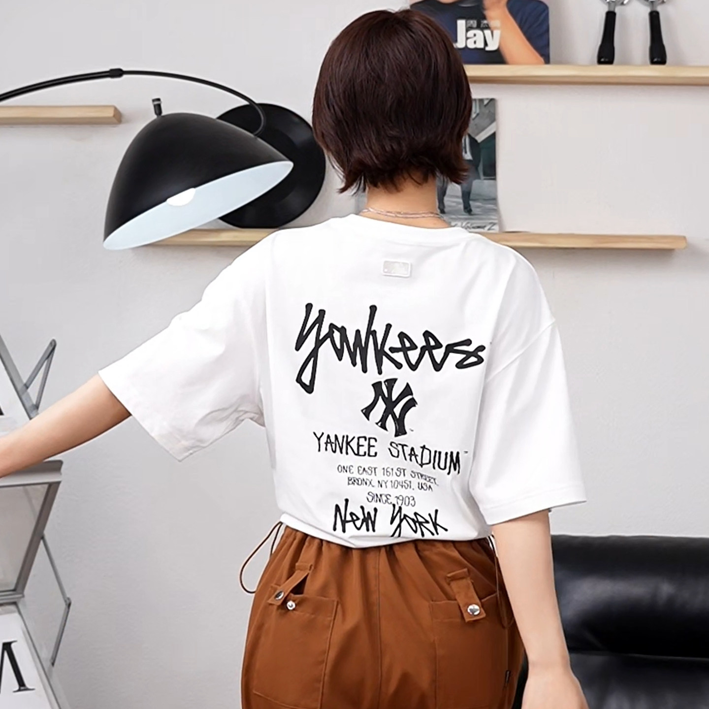 MLB男装女装26夏季新款纽约洋基队运动服情侣t恤时尚宽松休闲短袖