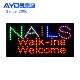 LED Nails Welcome 美甲美妆店广告牌标识 Signs 30X60cm