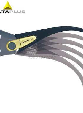 代尔塔101136防护眼镜防雾透明可拆卸软质内衬可调节松紧适合运动