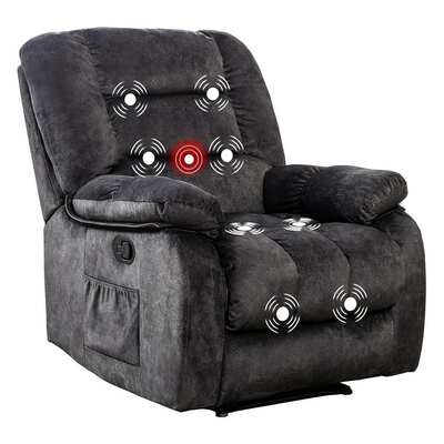 Manual Recliner Chair with Massage Heating Oversized躺椅