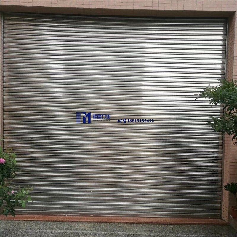 广东广州卷闸门304不锈钢电动防盗卷帘门 玫瑰金色单双层保温平面