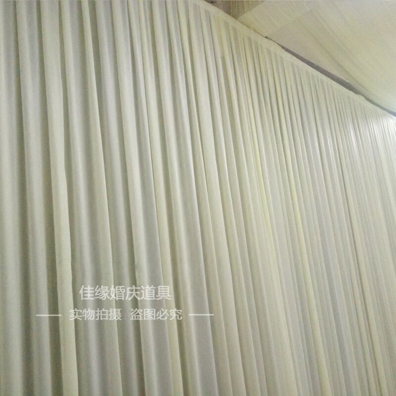 婚庆背景纱幔布置婚礼舞台红色布幔婚礼背景装饰定制婚庆用品帷幔