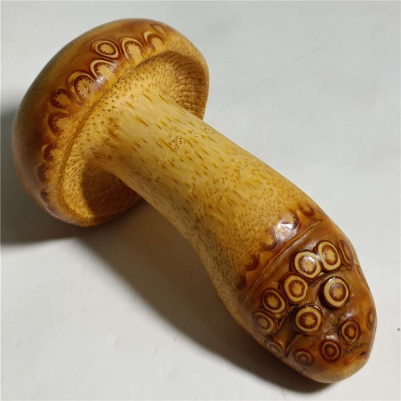 天然竹根雕刻文玩手捻把玩件手工打磨满钉笔筒铃铛金蟾壶罐子盒子