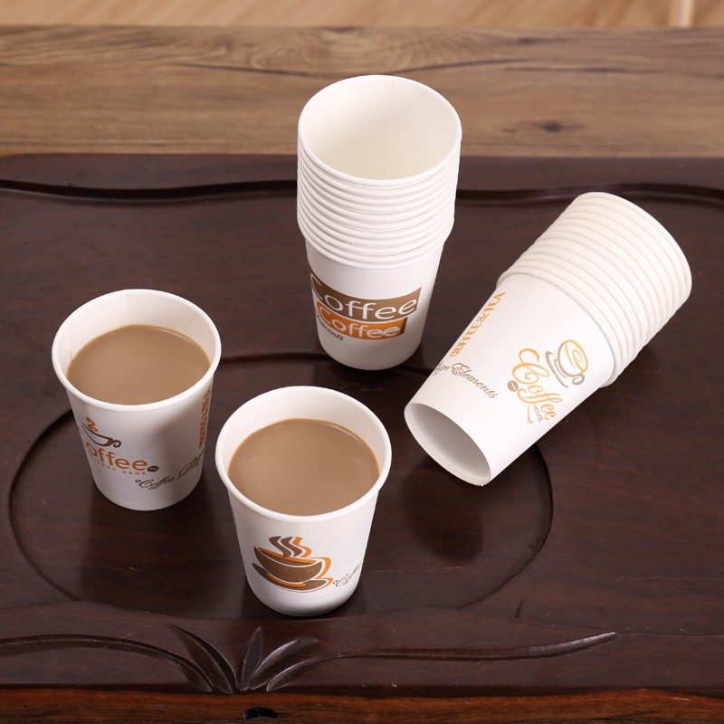 加厚一次性纸杯整箱商务办公家用杯子咖啡环保纸杯水杯500只250mL