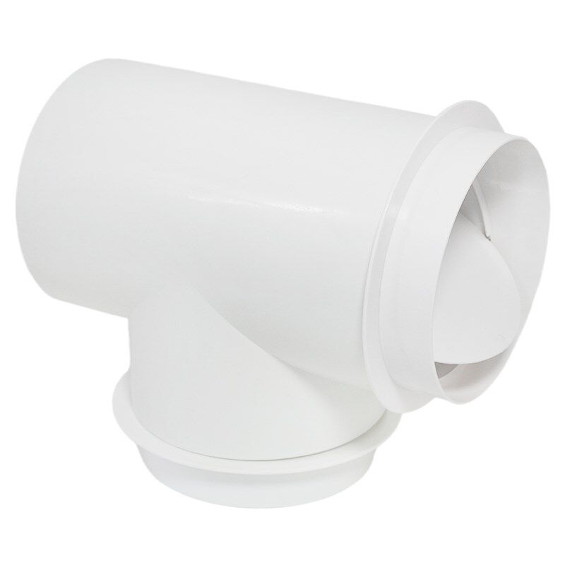 T型200-200-200mm三通双止逆阀排气扇油烟机排风软管铝箔烟管接头