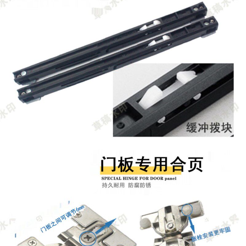 衣柜右移门折叠吊轮轨道门帽间任意左平拉衣缓冲吊滑轮五金配件