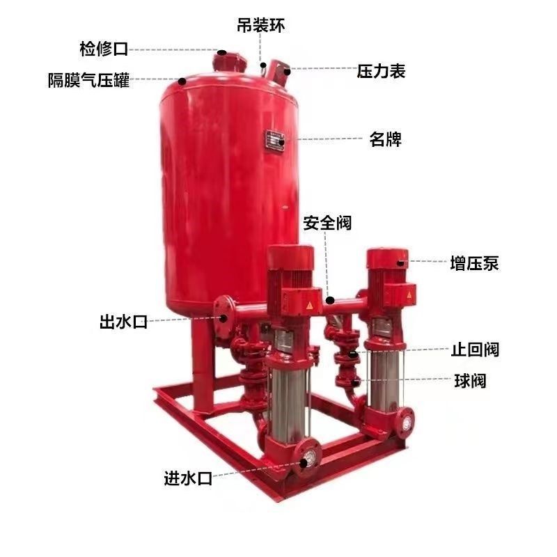 膨胀罐恒压供水隔膜气压罐SQL800消火栓泵控制柜喷淋系统稳压罐