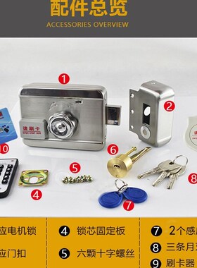 免布线电池接电两用房体刷卡锁出宇一智能电子感应锁楼租防盗门