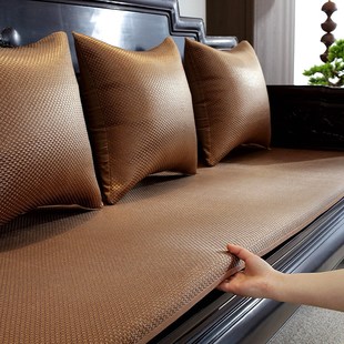 红木实木沙发坐垫夏季 联邦椅T座垫加厚防滑定 凉席椅子垫夏天中式