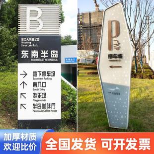 户外导向牌指示牌定制精神堡垒景区公园铁艺停车场立式指引牌村牌