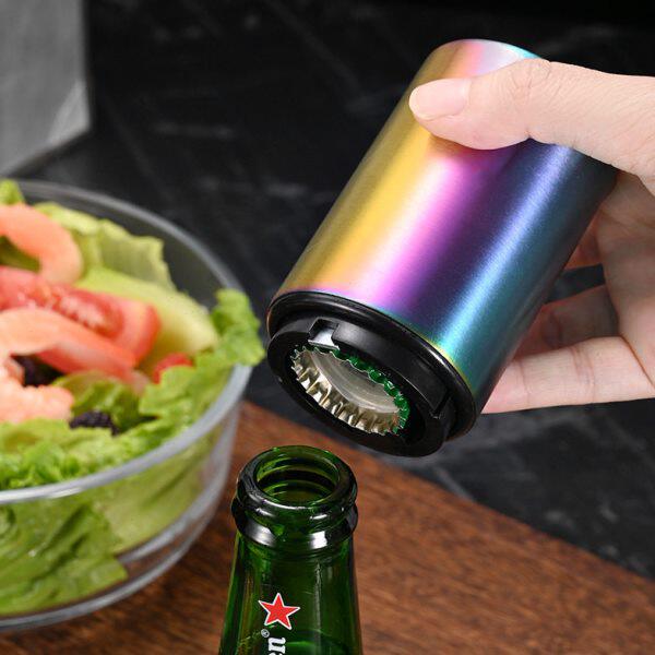 不锈钢啤酒红酒开瓶器创意自动按压式启瓶器开盖起瓶器啤酒起子