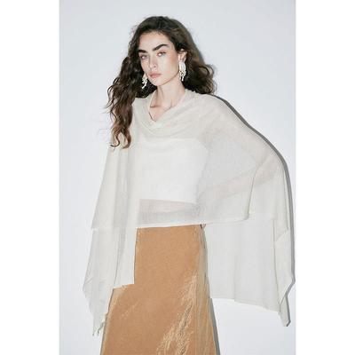 棘光THORNSAURA 亚麻莱赛尔开 衫式围裹式防晒披肩