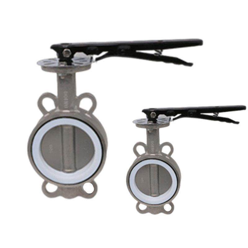 D71X/F-16P手动夹式Ptfe 304全不锈钢蝶阀Dn50 65 80 100 12 150,五金/工具,蝶阀,淘宝优惠券,粉丝福利购,淘宝优惠卷