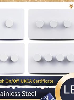 1/2/3/4 双控调光LED适用白色不锈钢面板英式外贸跨境出口