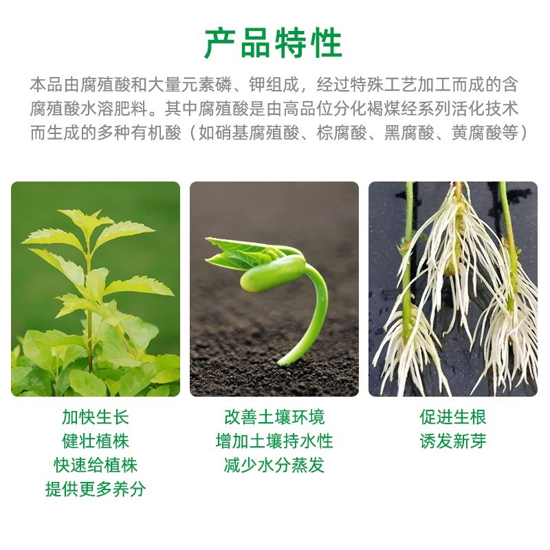 苗光园动力腐殖酸水茎肥料花卉国木草坪磷钾肥促根溶发达叶面肥