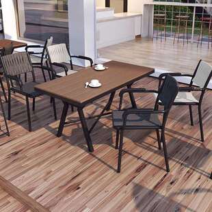 户外桌椅组合别墅花园露天外摆室外庭院阳台后院咖啡厅休闲奶茶店