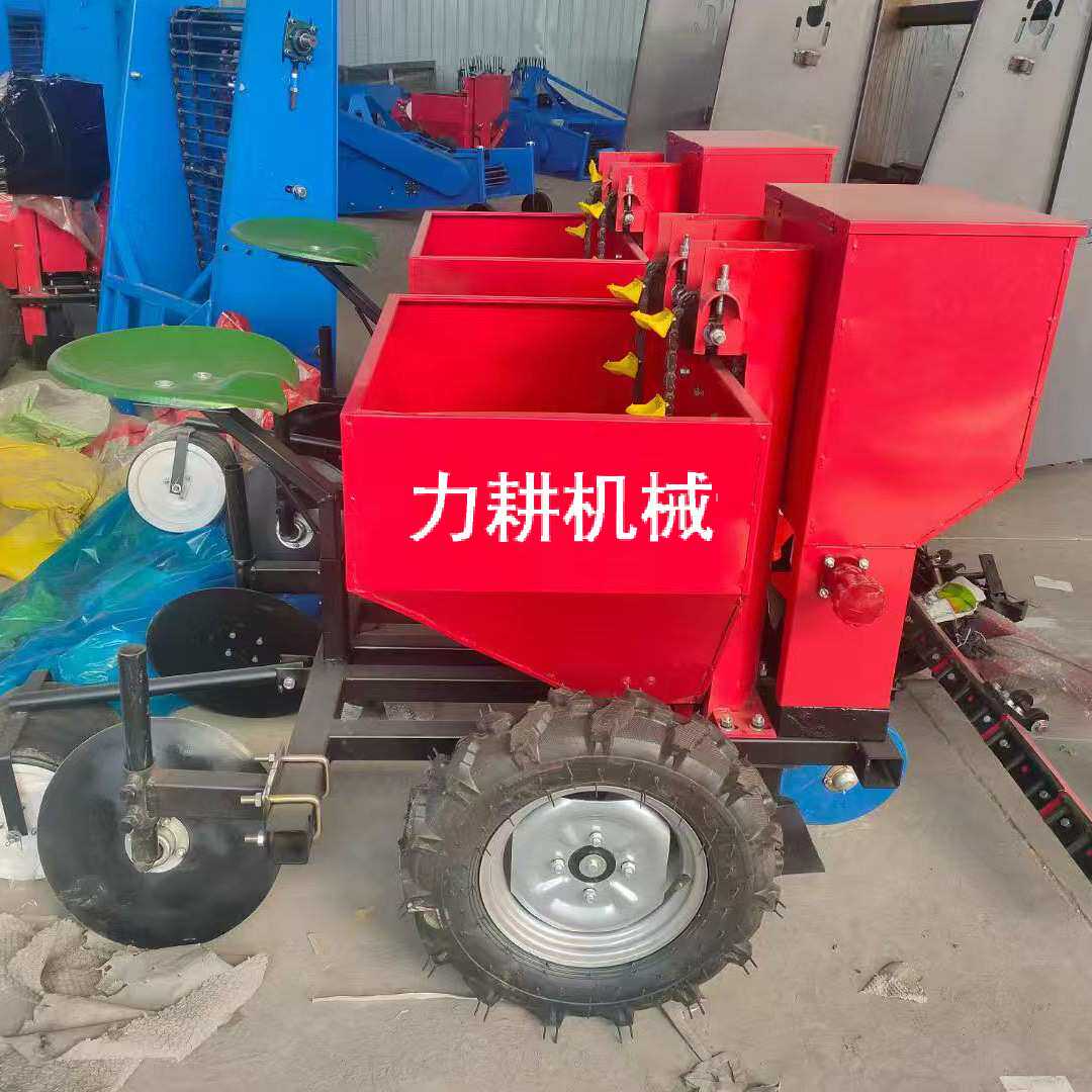 拖拉机带双垄双行土豆洋芋种植机底单播种定位准精播一体机
