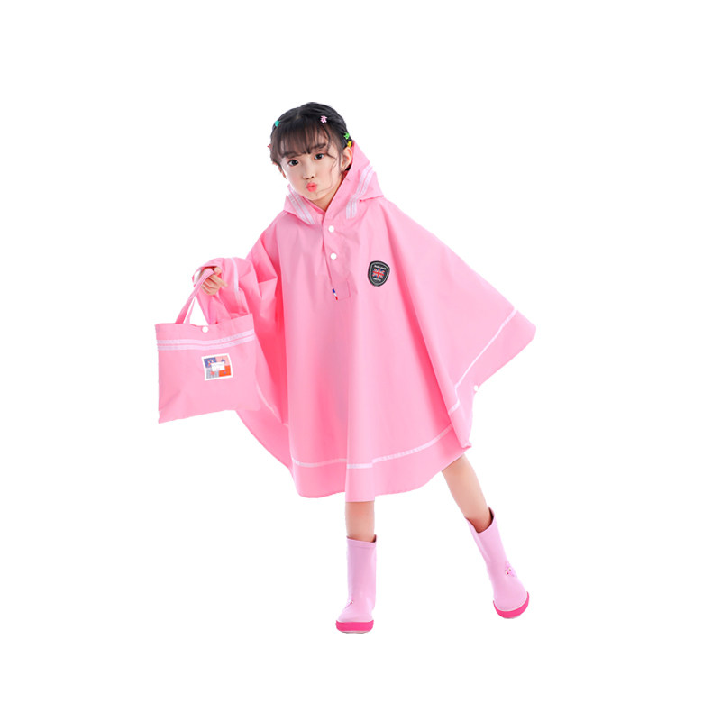 儿童雨衣斗篷式 带书包位幼儿园防水雨披小学生男女童防暴雨无毒图片