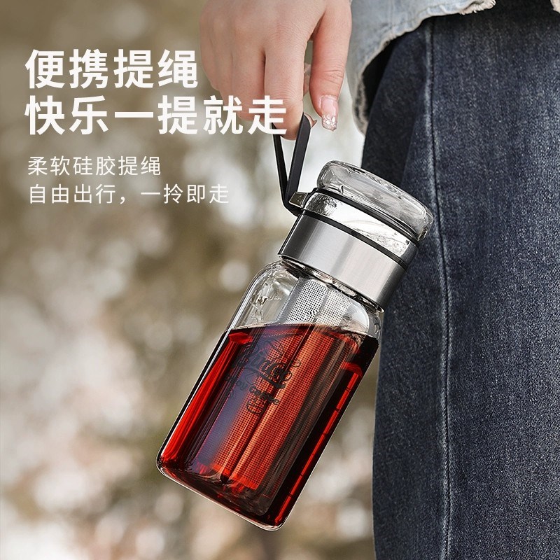冷萃壶玻璃咖啡壶家用大容量冷泡茶杯便携随行冷萃杯冷泡瓶