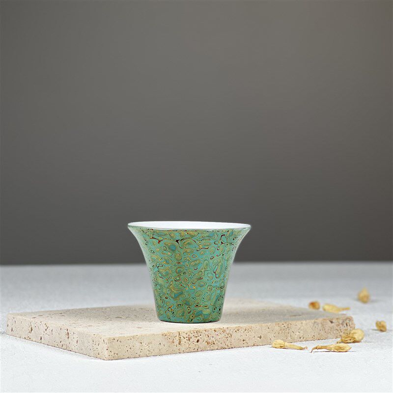 福州脱胎漆器工艺品木胎大漆茶杯主人杯犀皮漆螺钿漆珠
