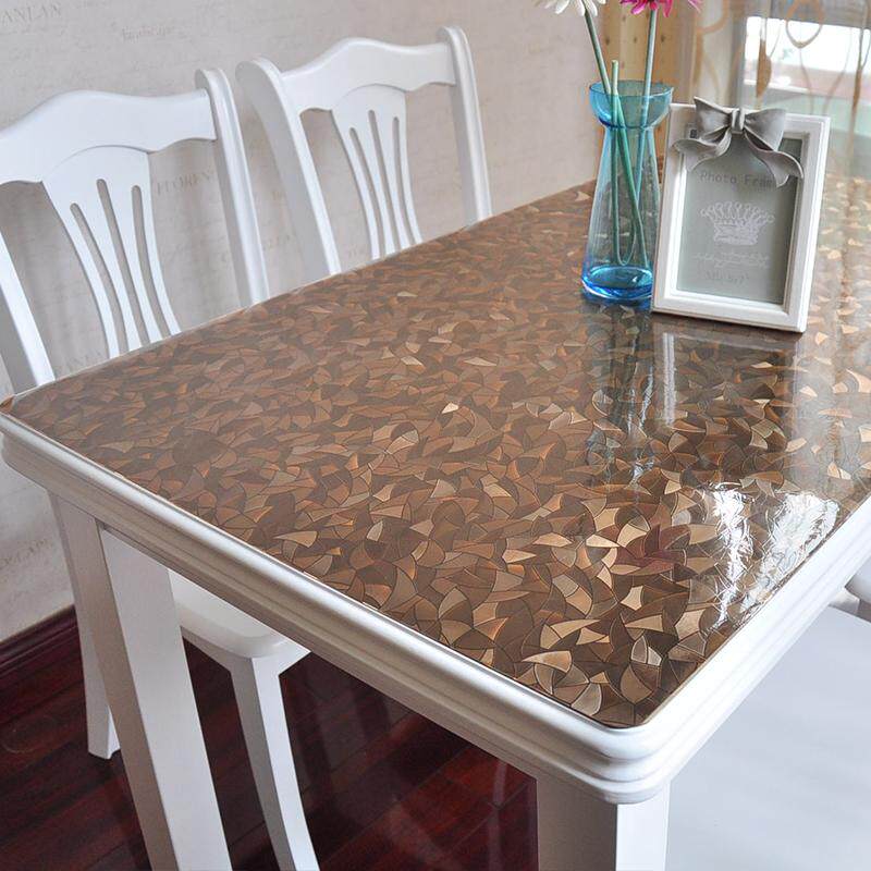 透明彩色软质玻璃水晶板方桌布防水防烫茶几垫塑料餐桌垫台布印花