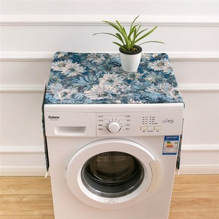 莫奈油画风格 洗衣机冰箱盖布防尘布单开门冰箱盖巾顶布微波炉罩