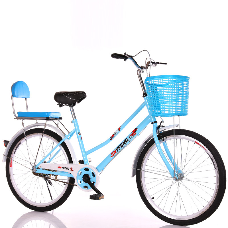 新款自行车男女24/26寸轻便通勤单车成人学生普通复古代步自行车