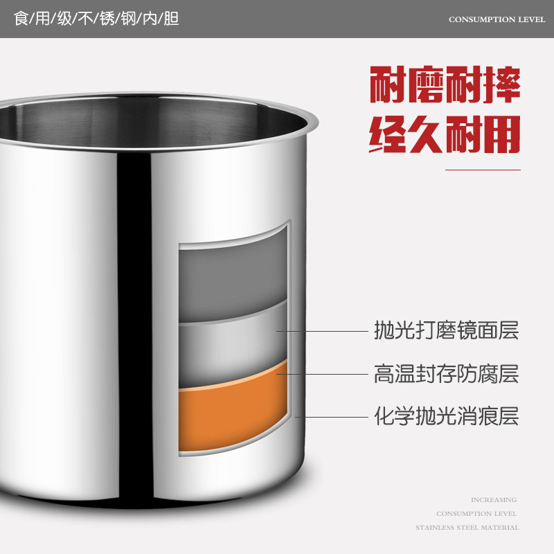 不锈钢电子暖汤煲汤锅酒店自助商用电加热超长保温桶家用汤炉粥锅
