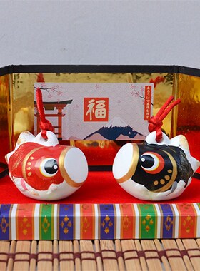 日武人鲤女皇对偶本士迷你偶鱼旗装饰摆件摆盘酒店日料装饰礼品
