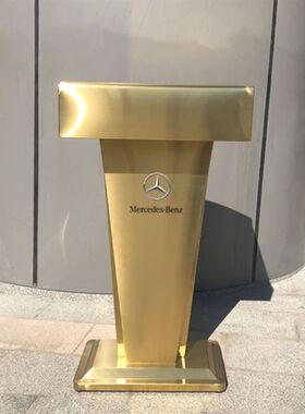不锈钢高档4S店服务迎宾接待酒店主持发言小型烤漆新款烤漆演讲台