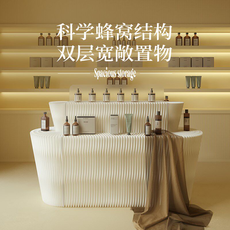 展示架置物装饰架落地商用展柜展会展架折叠多层中岛展台