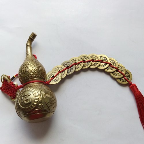 铜葫芦 古钱币五帝钱六帝钱六乾八乾十帝钱加厚铜钱古币家居摆件