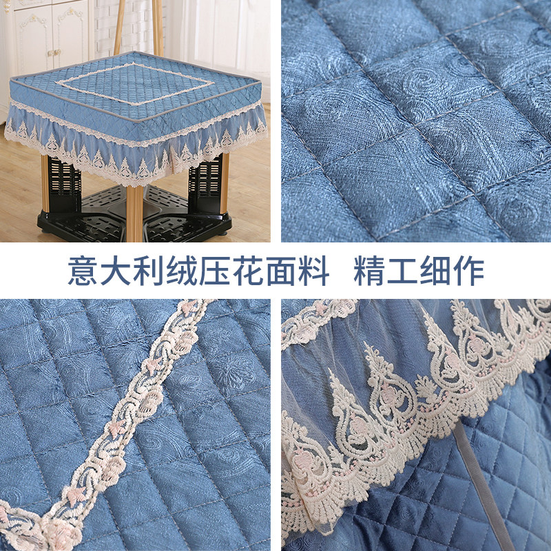 新款毛绒麻将机盖子正方形桌布罩套加厚电炉罩防尘罩烤火罩