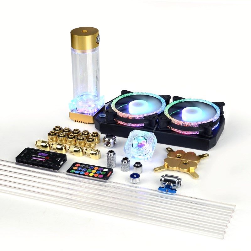 东远芯睿硬管分体式水冷套装散热器电脑机箱CPU多显卡水冷散热diy