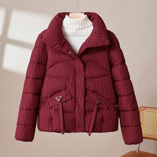 羽绒棉服女冬装短装2023新款韩版宽松时尚棉衣小个子加厚棉袄外套