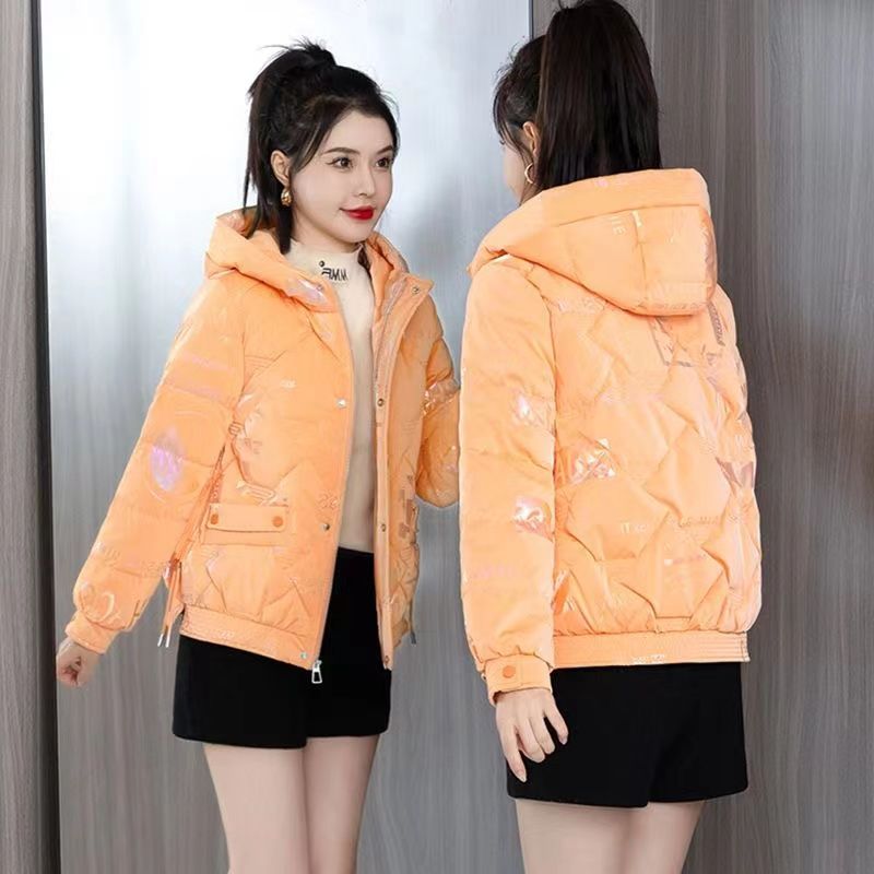 亮面免洗羽绒棉服棉衣女短款2025冬季新款显瘦小个子外套小棉袄