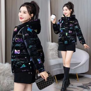 显瘦小个子外套小棉袄 新款 亮面免洗羽绒棉服棉衣女短款 2025冬季