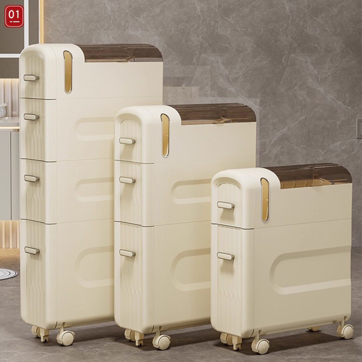 日本夹缝收纳柜多功能抽屉式马桶窄缝塑料储物柜浴室缝隙置物架子