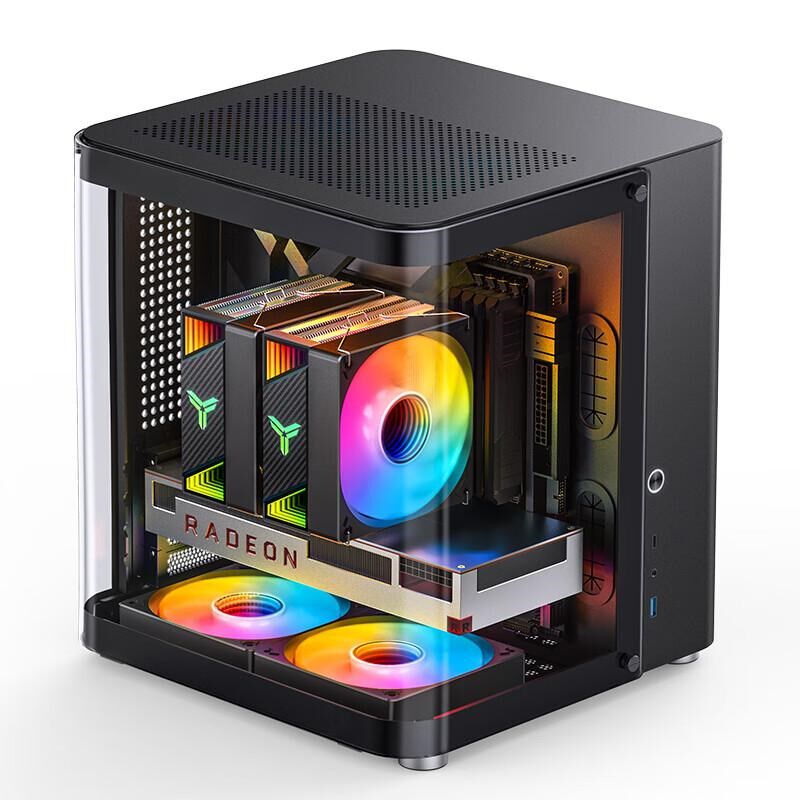 TK-1 双曲面鱼缸海景房铝合金外壳MATX机箱