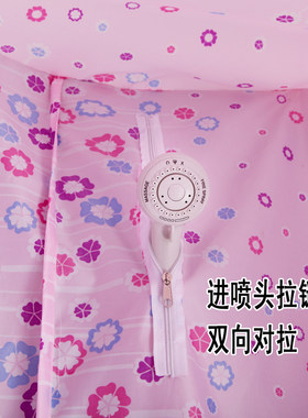 防水防霉圆形浴罩加厚 防寒保温保暖吊挂式浴账浴室窗帘洗澡帐篷