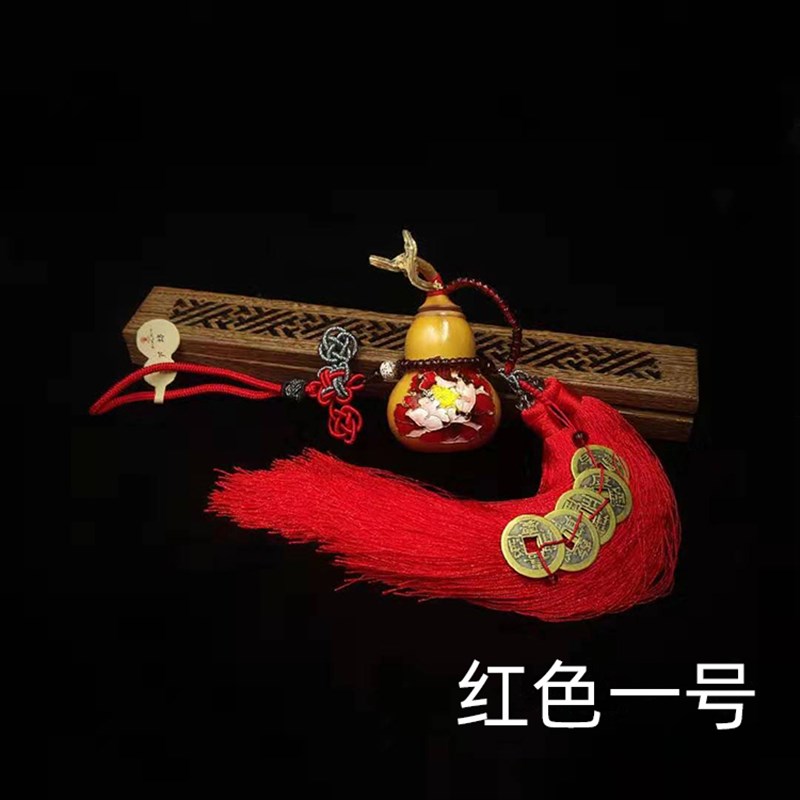 非氏手工郭遗掐丝绘嵌开口彩绘手镶葫芦挂件带龙头纳福招财工艺品