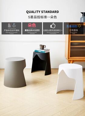 简欧塑料厅子家用高凳加厚客凳方凳可叠放北约创意胶凳商用小凳子