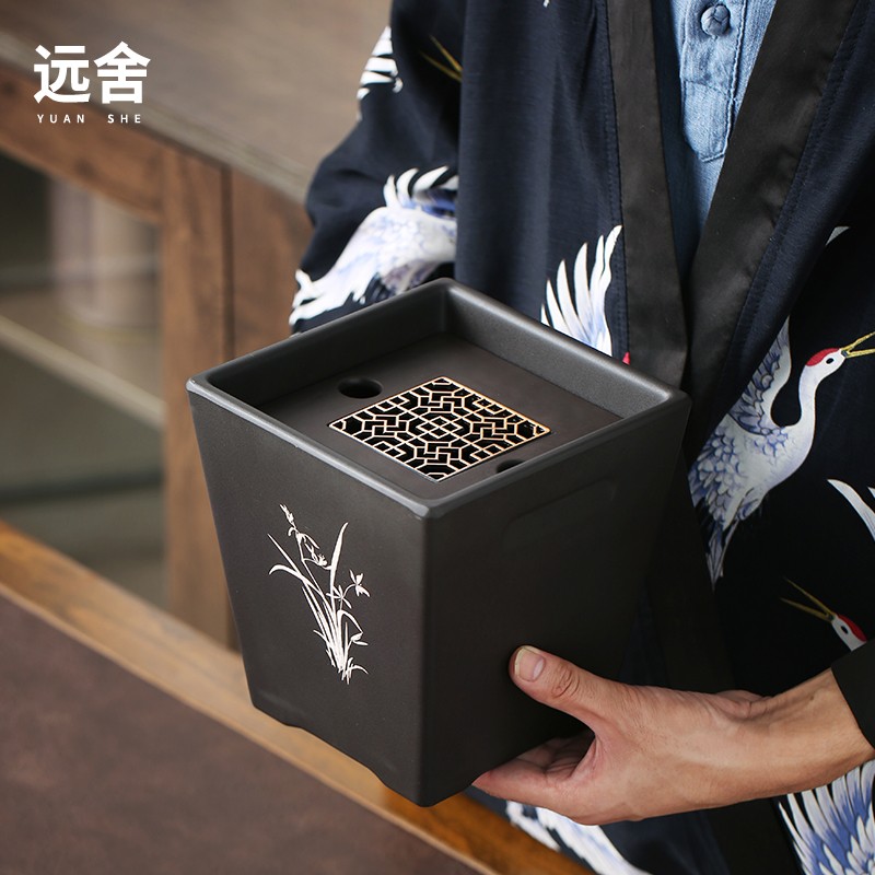 茶水桶电木茶桶废水桶家用茶台垃圾桶茶具配件过滤小号茶渣桶