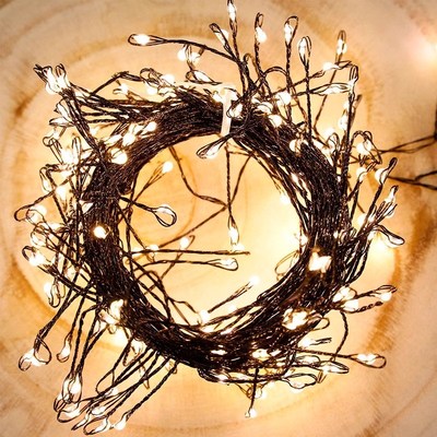 圣诞节装饰品鞭炮灯led串灯小灯泡星星灯串闪烁满天星圣诞树灯带