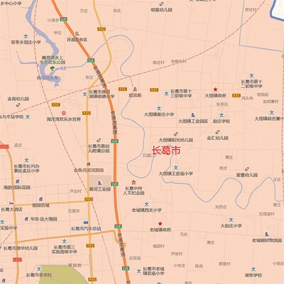 2024新款许高市地图贴图办公室挂图墙清防水昌壁贴超大装饰画定制